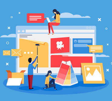 Illustrated publishing workspace